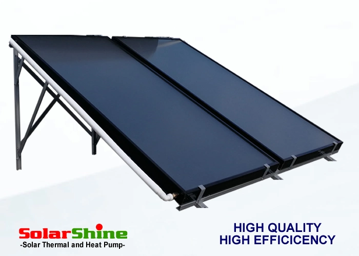 Flat Plate Solar Thermal Collector with Black Chrome Absorber Coating for Solar Hot Water Heater System