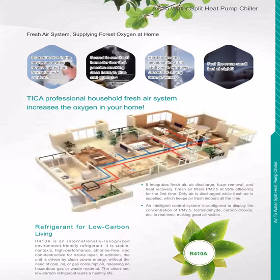 7kw à 25 Kw Chauffe-eau à pompe à chaleur pour piscine